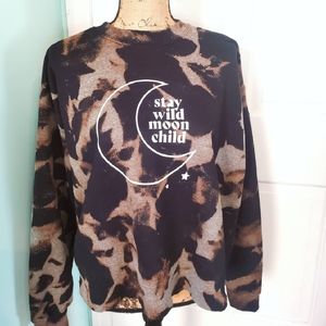 Women's bleached crewneck sweatshirt